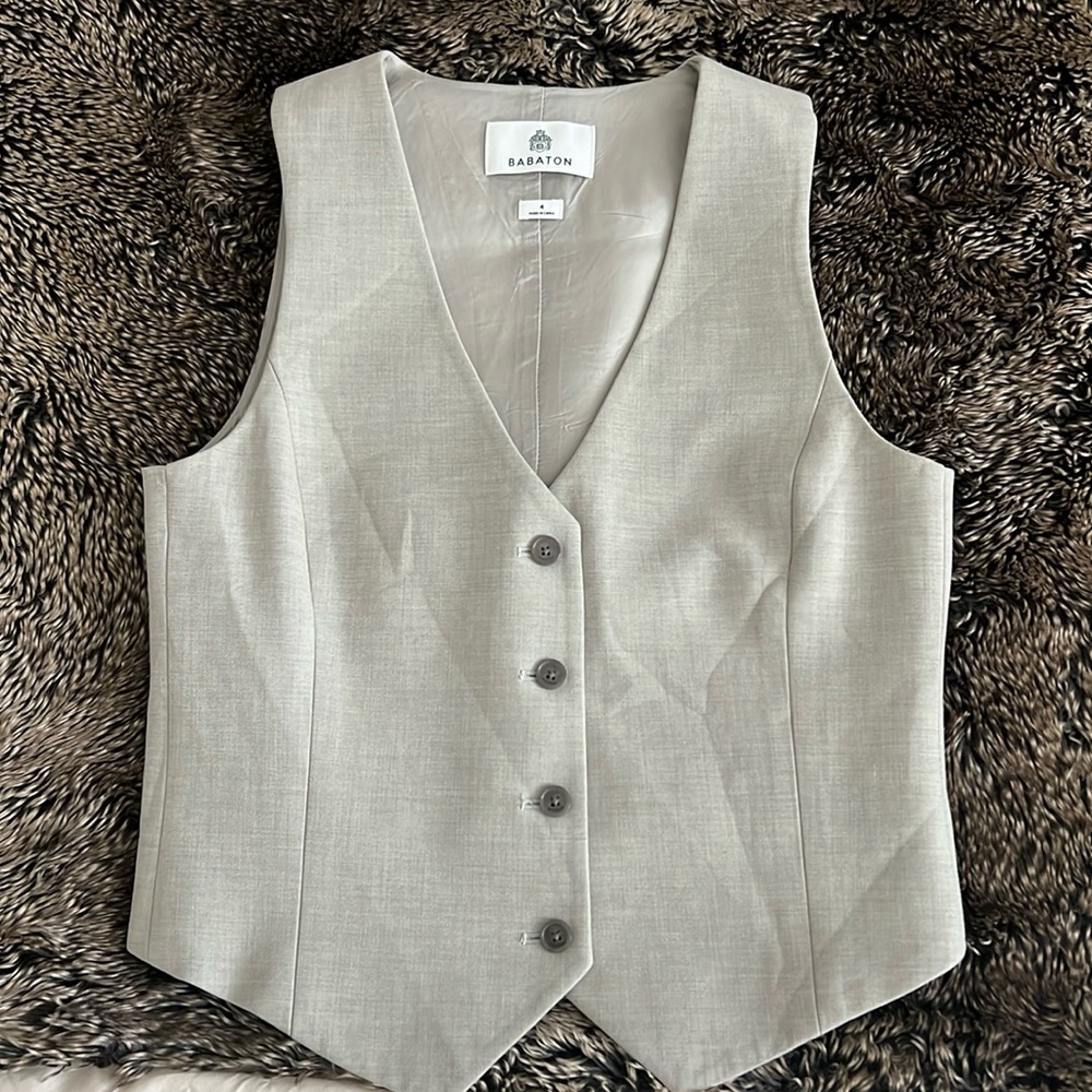 Aritzia Babaton Gray Vest Top